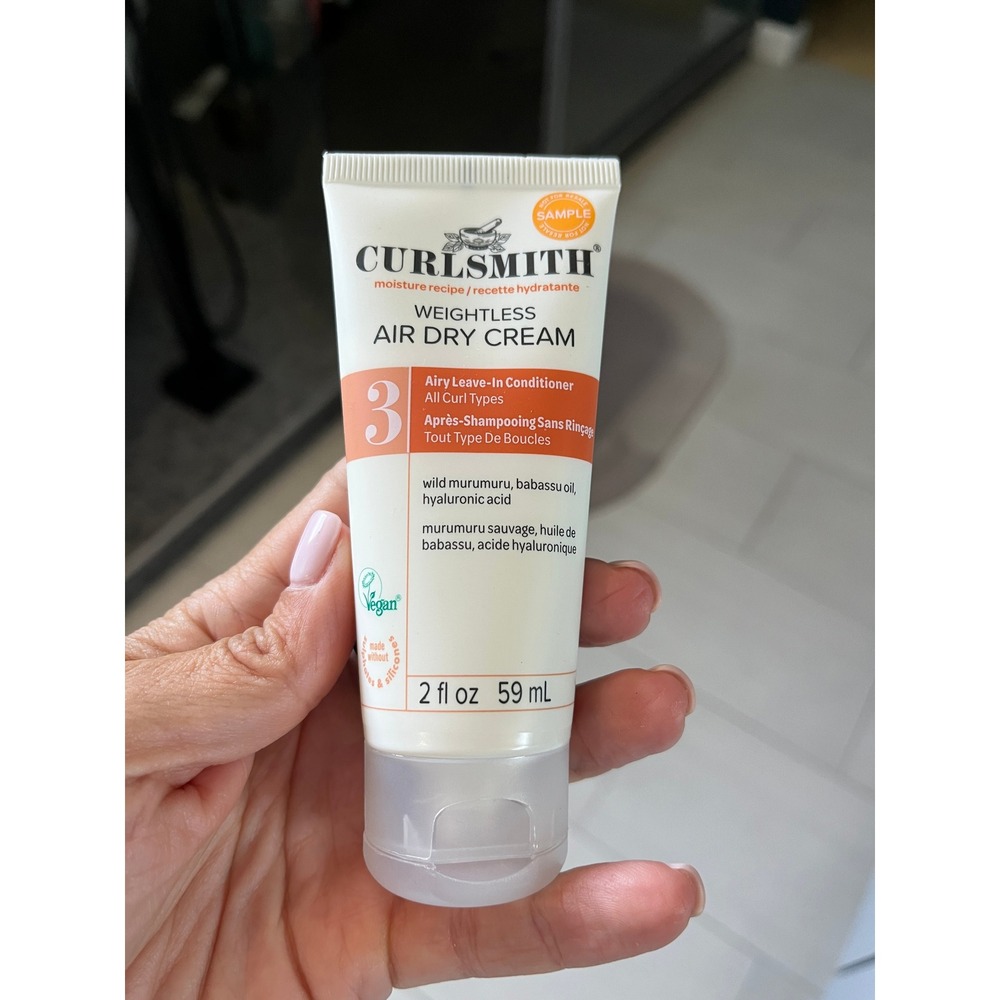 Curlsmith Weightless Air Dry Cream Leave-In Conditioner 2 fl oz 59ml Travel Size